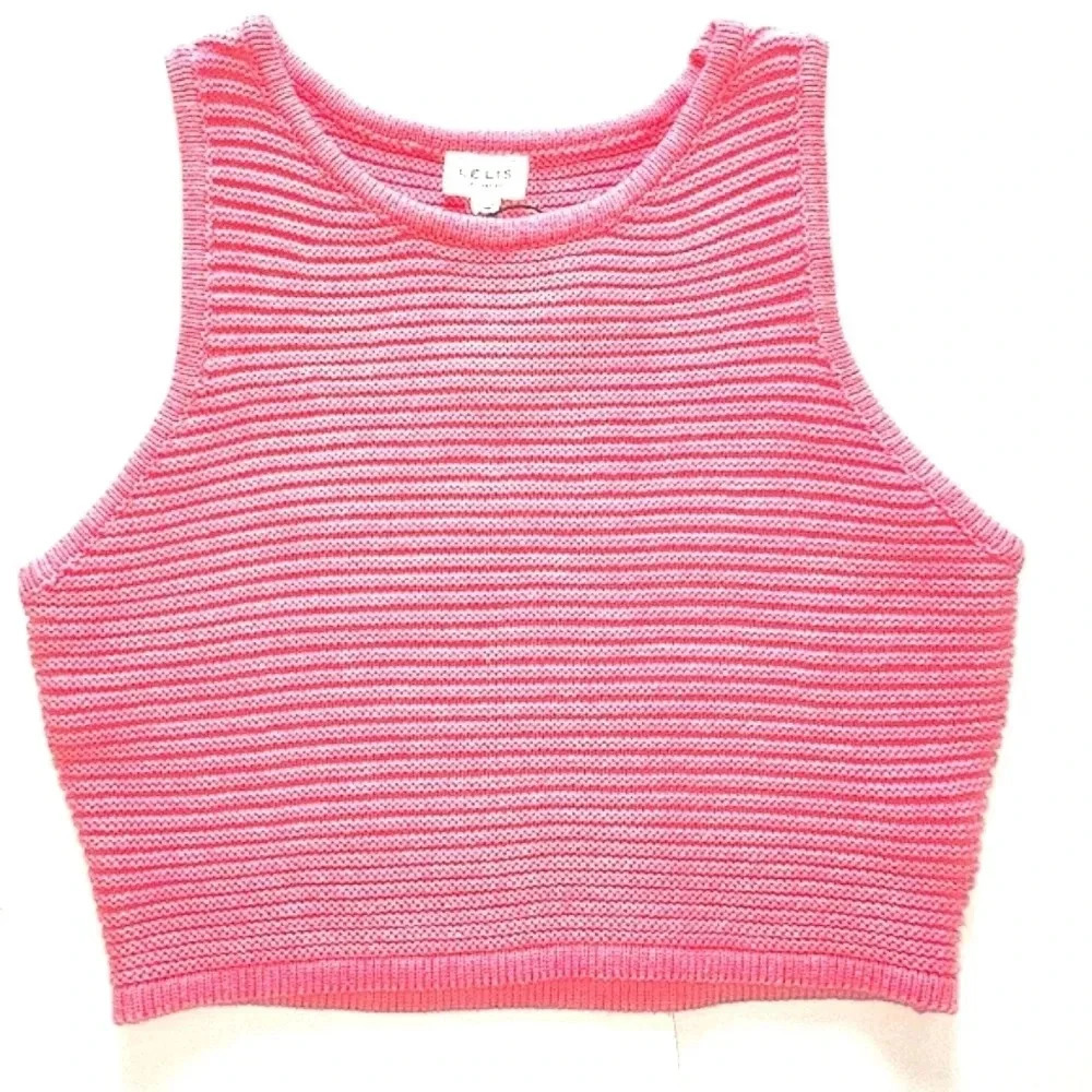 LeLis Collection Pink Cropped Sweater